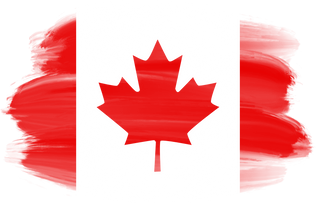 Canada Flag Brushstroke  